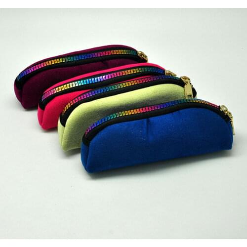 New Men And Women Fashion Coin Purse Multicolor Felt Zipper Portable Coin Purse Durable Storage Bag Color Random Shipment