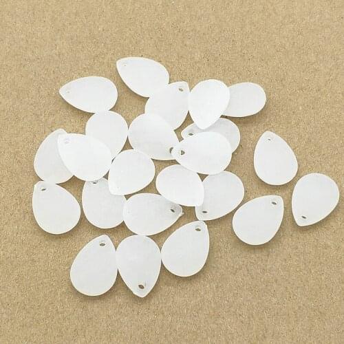 New arrival! 18x13mm 740pcs Clear Frosted Drop Shape Beads for Handmade Necklace Earring DIY Parts,Jewelry Findings & Components