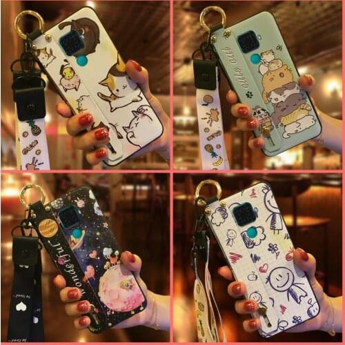 New Wristband Phone Case For Huawei Nova5i Pro/Mate30 Lite/Nova 5z Soft Anti-dust Anti-knock Cover