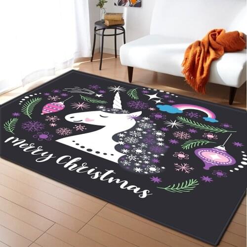 New Unicorn 3D Printed Carpets For Living Room Bedroom Area Rug Home Hallway Doormat Bathroom Mat Anti-Slip Kitchen Absorb Water