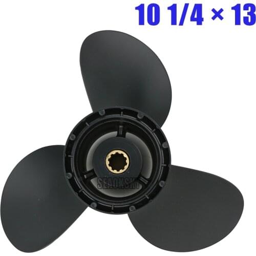 Outboard Propeller 10 1/4x13 for Suzuki Boat Engine DF20/25 DT25C DT30C DF25 DF30 DT20 DT25 10 Spline 58100-96440-019