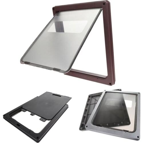 Pet Dog Cat Door Free Access 4 Way Magnetic Lockable Flap Door Door Gate Telescoping Frame Flap Gate Magnetic Closure Door