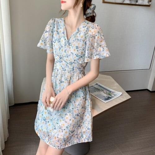 Летние шифоновые платья YZAHJ China At AliExpress