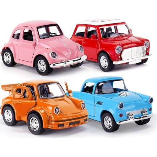 1 pcs Mini Alloy Car Toy Pull Back Little Racing Car Metal Diecast Vehicle Model Brinquedo Toys For Boys Children Random color