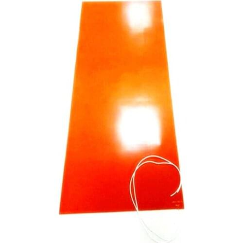 110v 3000w 600*1500*1.5mm Silicone Rubber Heater for Tank 1000mm lead wire come out from corner of 600mm side