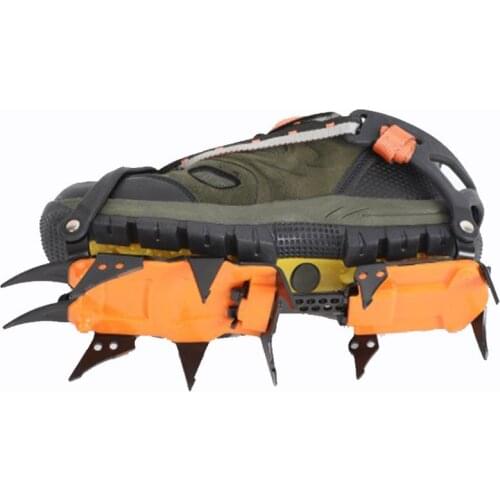 12 Tooth Crampons Anti-Skid Snow Ice Climbing Shoe Grippers Crampon Traction Device Outdoor Mountaineering Snow Skid Shoe Cover