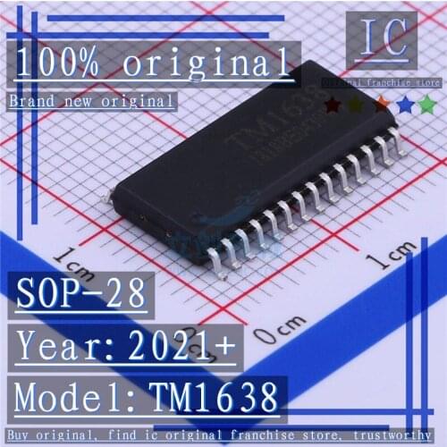 2021+ 100% Brand new original 10PCS-20PCS TM1638 SOP-28 LED digital tube driver chip