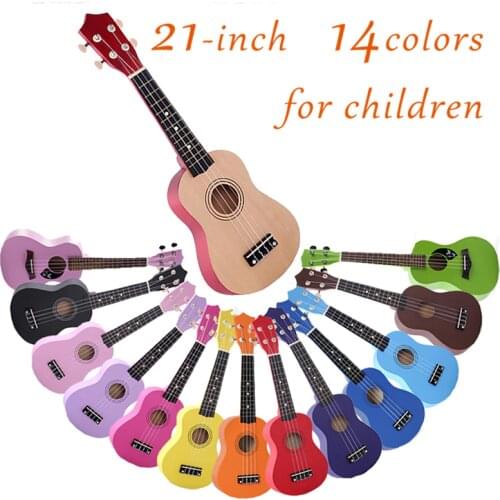 21 inch Ukelele Soprano 4 Strings Hawaiian Basswood Guitar Funny Musical Instrument Wood Ukulele UK001
