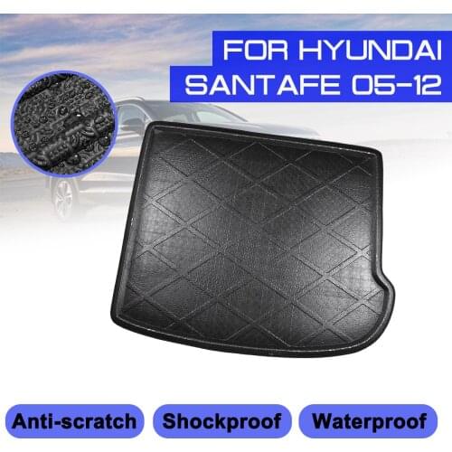 Car Floor Mat Carpet Rear Trunk Anti-mud Cover For Hyundai SantaFe 2005 2006 2007 2008-2012