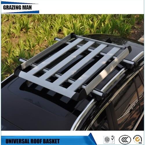 Free Shipping Car Roof Frame Aluminum Alloy Luggage Carrier Baggage Cross Bar Roof Rack Rails Box Basket Box Universal