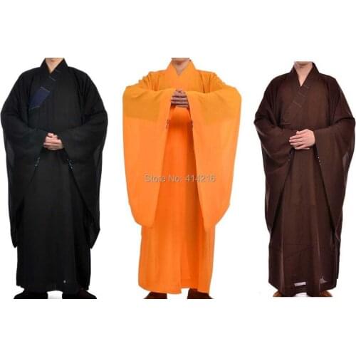 3colors Buddhist king fu monks abbot robesHaiqing meditation lay costumes clothing zen Gown SENGFU famous brand