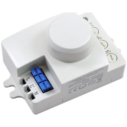 Microwave Radar Sensor Light Switch Intelligent Body Motion Movement Motion Detector Sensor Switch With Shell 5.8GHz 220V