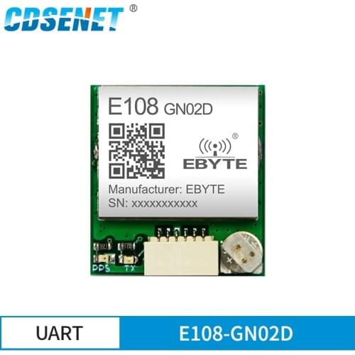 E108-GN02D NMEA0183V4.1 10Khz 2.8V GPS Tracking GLONASS GALILEO QZSS SBAS 6pin DIP CDSENET Satellite Positioning Module
