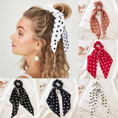 Bohemian Style Ribbon Elastic Hairband Scrunchies For Women Girls Soft Elegant Headband Hair Ties Hair Accessories Headwear