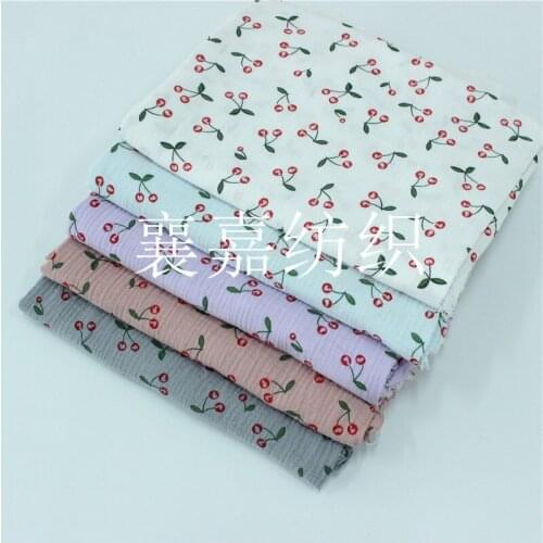 Cotton Linen Crepe Double Layer Gauze Lovely Pajamas Fabric Confinement Clothing Fabric Seersucker Anti Mosquito Pants