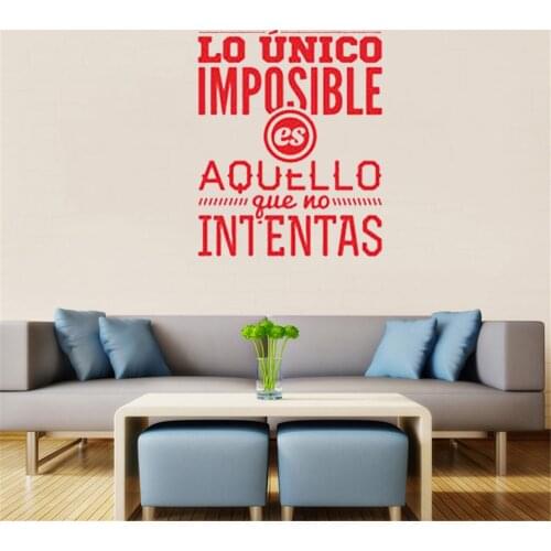 Spanish Quotes Wall Sticker Inspirational Quote Wall Decal Home Decor For Living room Bedroom Vinyl Art Mural RU4006