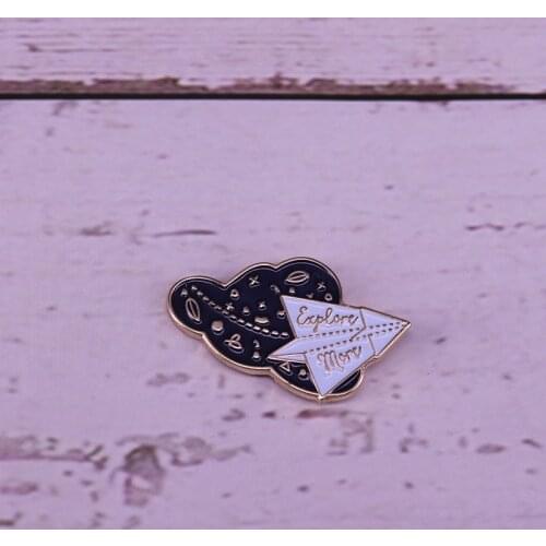 Explore more gold enamel pin origami plane badge beautiful reminder of your next adventure