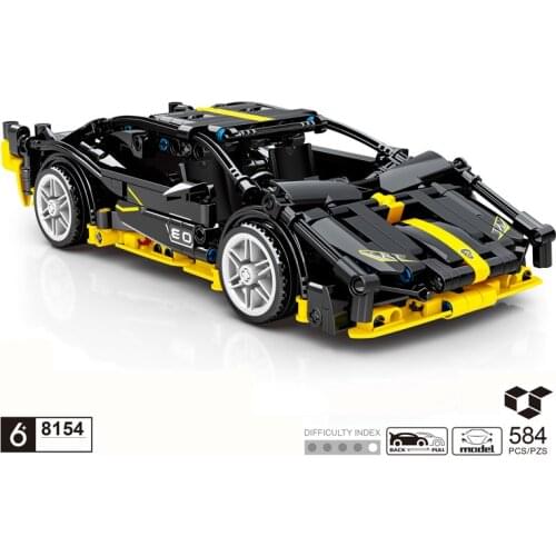 Technical super sport car building block germany bull logo lambor Aventador LP720-4 model Pull back vehicle steam bricks toy