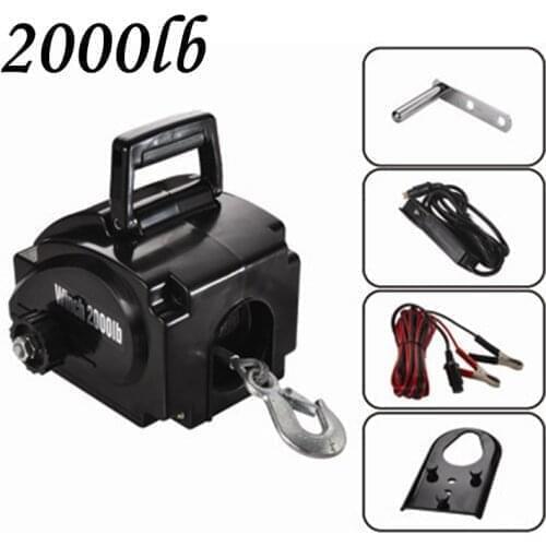 Winch 2000lbs portable boat / yacht electric winch rubber boat tractor winch 12v