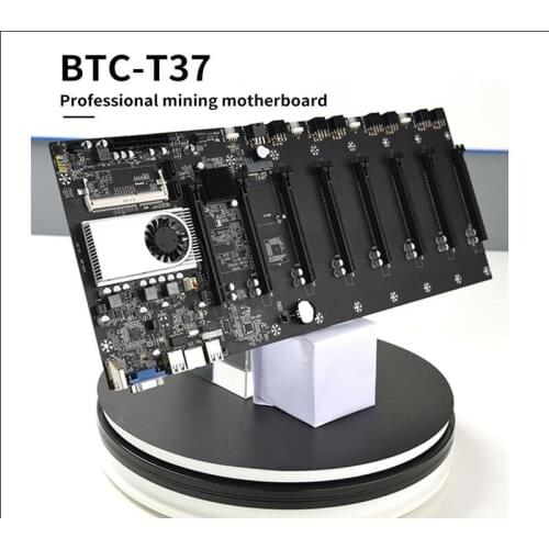 Dropshipping BTC-T37 Miner motherboard, set of 8 video card slots, DDR3 memory, onboard VGA interface, low power consumption