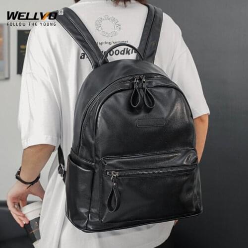 Fashion Backpack Laptop Backbag PU Leather Travel Women Backpacks College Student Book School Bags For Teenager Bagpack X196C