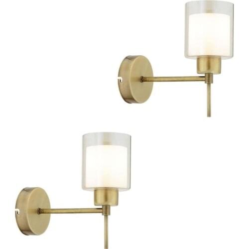 New Modern Goldie Tumbled 2li sconce Set sconce