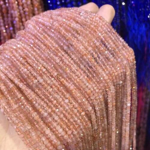 Natural Sun Stone 3x2mm Section Loose Beads Small Natural Stone Beads for Jewelry Making Necklace DIY Bracelet