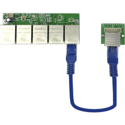 Unmanaged 5port 10/100M industrial Ethernet switch module PCBA board OEM Auto-sensing Ports PCBA board OEM Motherboard