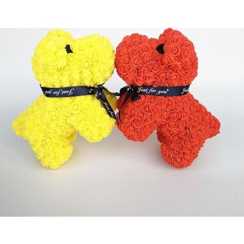 2020 new foam roses dog rose bear Valentines Day gifts Party Gift foam flowers home decoration