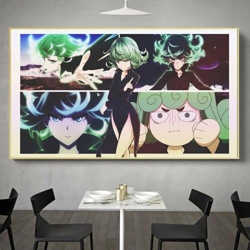 One Punch Man Poster Illustration Picture Anime Wall Art Print Decor,50 x 70 cm,No Frame