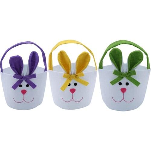 Multicolor Drum Type Rabbit Shape Easter Gift Bags Child Candy Bag Good Quality Cloth Kids Gift Basket Easte Decor Supplier