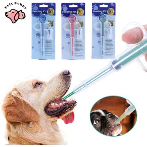 Pet Dog Cat Pills Dispenser Feeding Syringe Reusable Piller Push Dispenser Feeder Kit Medicine Control Insect Repellent Supplies
