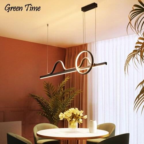 Black Frame Modern Led Pendant Light Indoor Pendant Lamp For Living Room Bedroom Hanging Lamp Dining Room Kithcen Chandelier