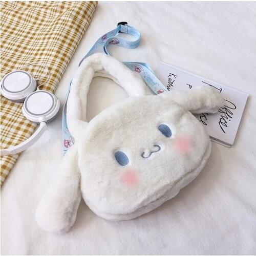 Autumn Winter Shoulder White Bag For Girls Cute Rabbit Animals Messenger Bag Purse Cute Princess Bag