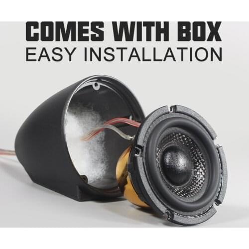 Threeaudio 2.8" aluminum cabinet shell 150w power output 90db car audio midrange speaker glass fiber diaphragm