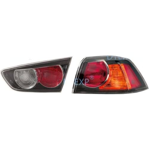 1 Piece with Bulbs Rear Lights to EVO 10 Tail Lamp for Lancer Ex Black Stop Lamps for Lancer Gt Turn Signal Warning Light