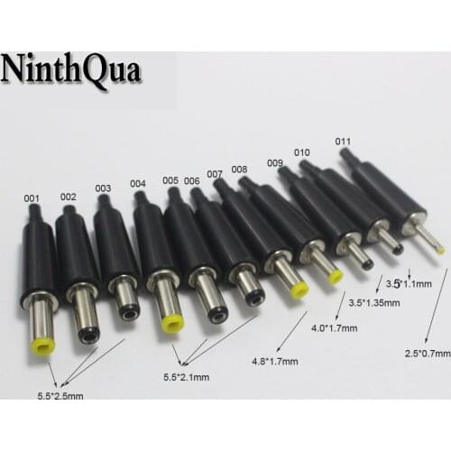 1pcs Male Female DC Power Plug Connector ABS 6.5*4.4 5.0*3.0 5.5*2.5 5.5*2.1 4.8*1.7 4.0*1.7 3.5*1.35 3.5*1.1 2.5*0.7 mm