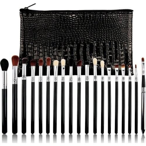 19pcs eye makeup brushes eyeliner, Shimmer and highlighter eyeshadow Brush, beauty makeup kit, wooden handle eyeshadow brush