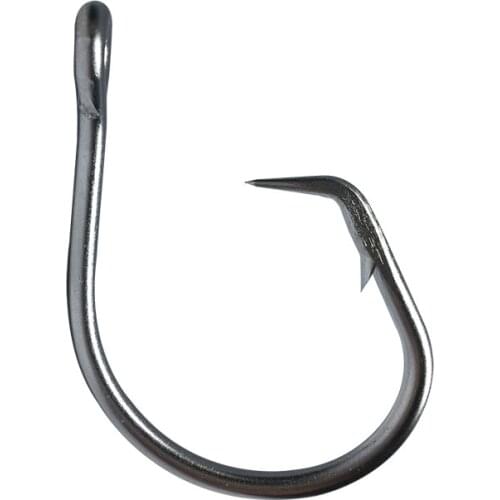 20pcs/lot 8/0-15/0 Sea Demon Stainless Steel Circle Fishing Hook Chemically Sharpened Fishhook Jig Big Hook Fishing Tackles