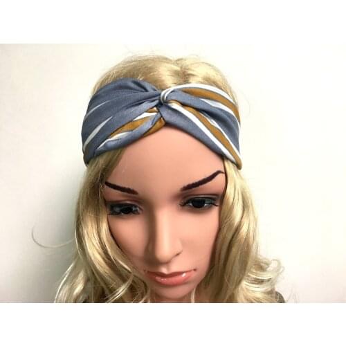 2016 fashion cross ribbon printing ladies Headband Headbands knot headwrap turban headband women hair accessories reta