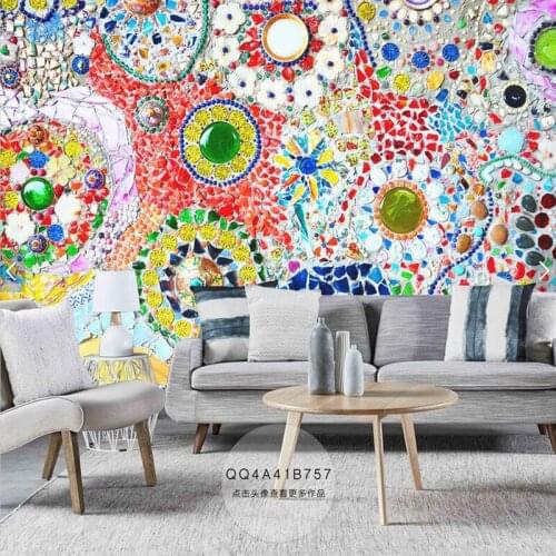 Custom papel de parede 3d, European retro bohemian jade murals for living room bedroom dining room wall decoration wallpaper