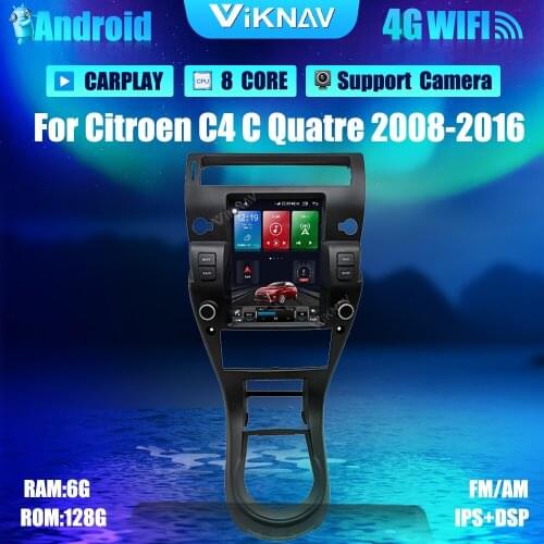 10.5inch Android car Radio for Citroen C4 C Quatre 2008-2016 Car navi GPS Navigation DVD Multimedia Video Player 2 din