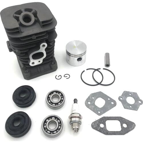 41.1mm Chainsaw Cylinder and Gasket Piston Assy Spark Plug Grooved Ball Bearing Kit for Partner 350 Partner 351