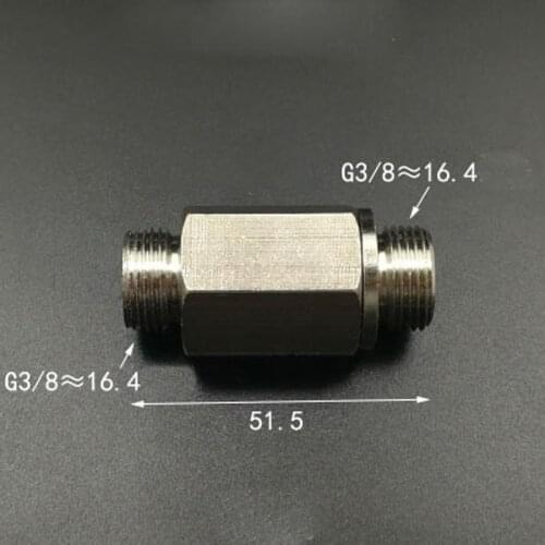 DN10 3/8" BSP Male Nickel Plated Brass Check Valve One Way Non-Return Water Gas Oil Hex Rud Min 2 Bar Pneumatic