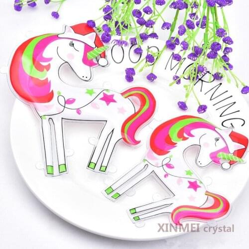 Colorful Sequins Horse Sewing/Glue Patches Cute Stereoscopic Bubble Applique Stickers Bag Shoes Badges DIY Clothing Accessories