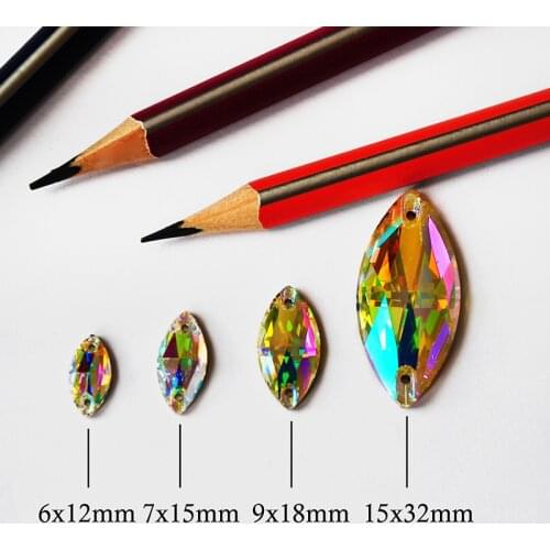 Crystal AB and Clear Rhinestones 3223 all sizes Strass Sew On Stones Crystals Sewn On Rhinestones DIY Garment Decoration