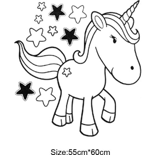 KUCADA cute horse wall sticker for kids room decal removable mural art decor living room decor wallpaper WP1660