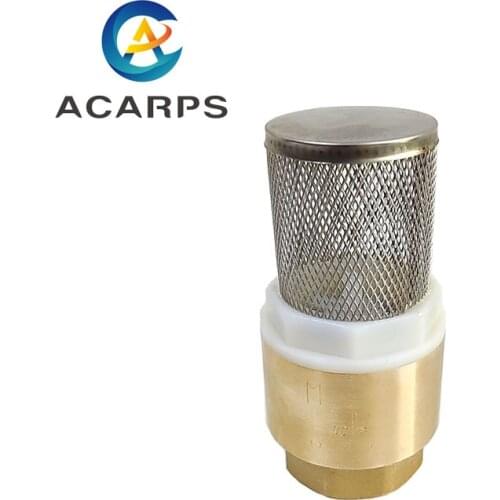 1/2" 3/4 " 1" Brass Vertical Check Valve Water Pump Bottom Valve With Filter