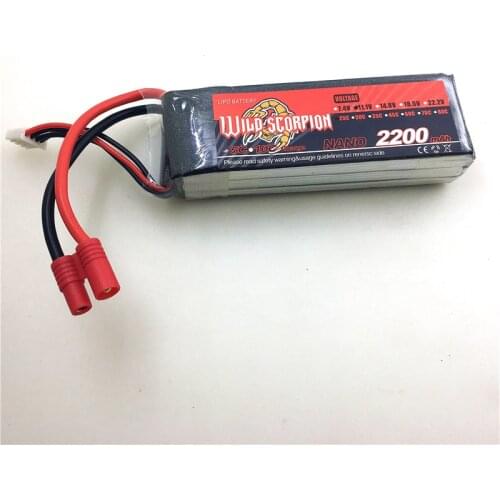 Wild Scorpion 11.1V 2200mAh 30C Li-Poly Battery for Walkera QR X350, V450D01,V450D03,QR X400,MX400S RC Quadcopter Helicopter