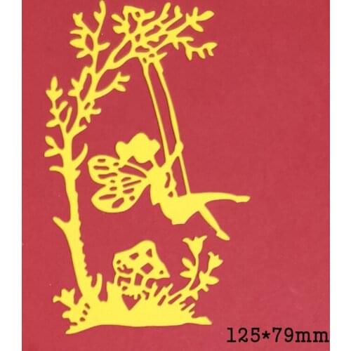 Metal Cutting Dies fairy swing in tree 2021 new craft Die mold stencils for DIY Scrapbook Paper Cards Making Die Template